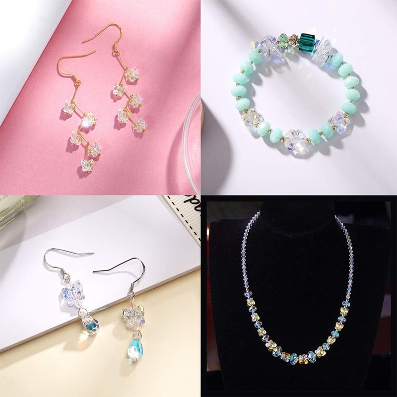 LONGWIN 60pcs AB Butterfly Crystal Beads 10mm Vertical Hole Adabele Austrian Butterfly Glass Pendants Beads Charms for DIY Project Earring, Necklaces, Bracelets, Jewelry Making - Image 3